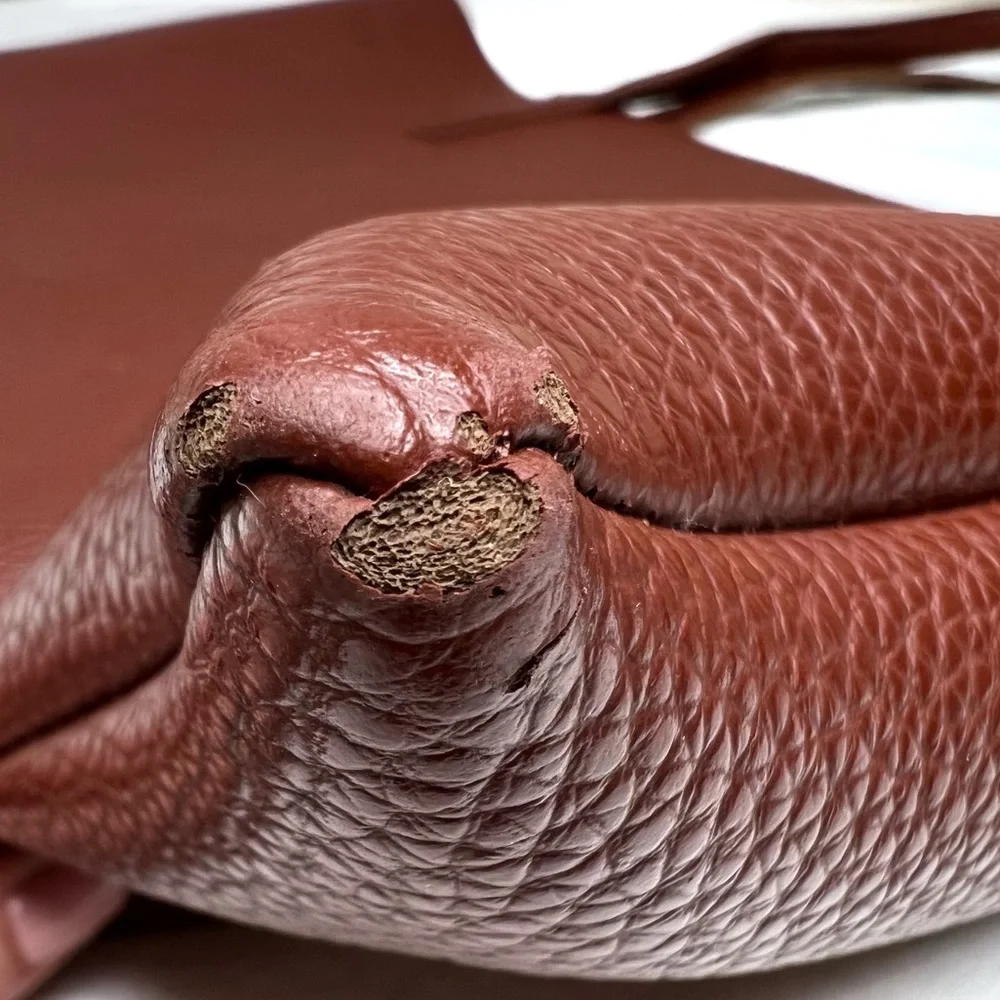 ❌SOLD❌ Vince Camuto Vegan Pebbled Faux Leather Tote Laptop Bag Brown Black - Picture 10 of 17